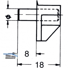 Steckbodentrger Safety, Bohr  3 mm, Kunststoff glasklar, VPE 100 ST