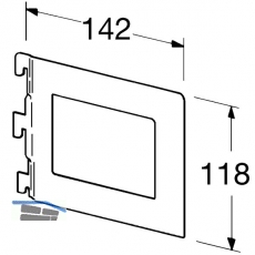 Bcherbgel 10801, 142 x 118 mm, Stahl wei (hnlich RAL 9003)