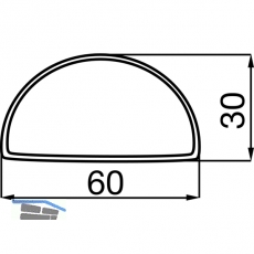 C 3000 Tischgestell linkes Seitenteil C- Fu; H: 712mm; T:550mm; RAL 9006 Tiger
