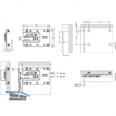 CAMAR 807XL Unterschrankaufhnger rechts, Stahl verzinkt