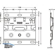 CAMAR 807XL/807 XL RV Trgerplatte zu Unterschrankaufhnger, Stahl verzinkt
