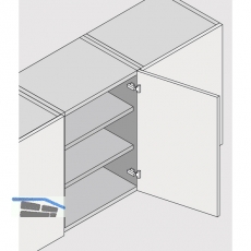 BLUM CLIP Standardscharnier 100, gerade, mit Feder, Schrauben