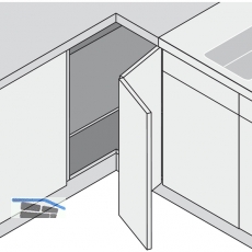 BLUM CLIP top Falttrscharnier 60, mit Feder, Schrauben