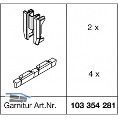 EKU CLIPO 35 G IS Endkappen Set, Kunststoff anthrazit