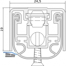 Trdichter 1370NS, Breite 20 mm, Hhe 18 mm, Lnge 922 mm, Aluminium natur