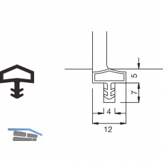 Transchlagdichtung M 680, Kurzbund  16,5 Meter, Kunststoff braun