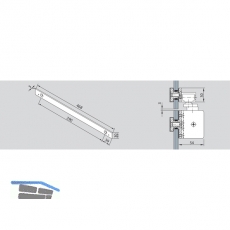 Oberlichtbefestigung Gleitschiene TS 92, silber