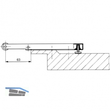 Mitnehmerklappe DORMA MK 396, RAL 9016
