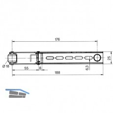 Mitnehmerklappe DORMA MK 396, Stahl verzinkt