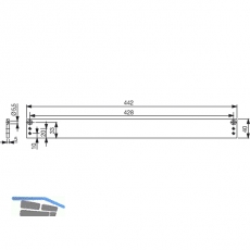 Montageplatte DORMA G-N 40 mm fr TS 91/92/93, silber