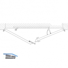 Schliefolgeregler DORMA SR 392, Gr. 1 : 1050 mm, f. Flgelb. ab 800 mm,verzinkt