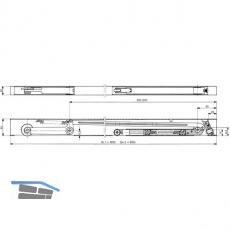 Schliefolgeregler DORMA SR 392, Gr. 1 : 1050 mm, f. Flgelb. ab 800 mm,verzinkt