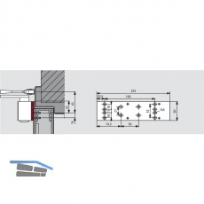 Montageplatte DORMA fr TS 73 V, silber