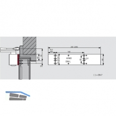 Montageplatte DORMA fr TS 83, silber