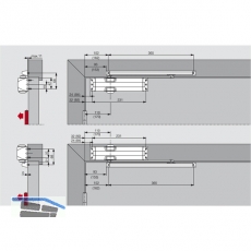 Trschlieer TS 90 Impulse EN 3-4, 1-flg. mit Gleitschiene, silber