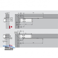 Trschlieer TS 90 Impulse EN 3-4, 1-flg. mit Gleitschiene, silber