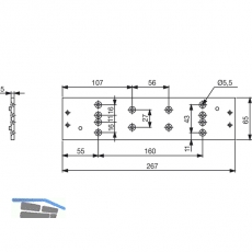 Montageplatte DORMA TS 91, silber