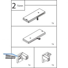 EKU Dmpfung 18-35 Kg Trgewicht-Mitnehmer hoch, 2 flg., Kunststoff grau