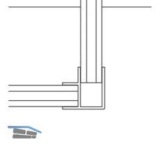 Design Alu-Eckprofil 5000 mm. Edelstahl Effekt