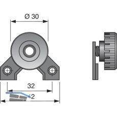 HETTICH Distanzhalter Verstellbar 15-25, Rcksprung der Rckwand mind. 15
