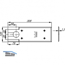 Abdeckplatten BTS 75, Edelstahl