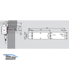 Montageplatte DORMA fr TS 73 EMF, silber