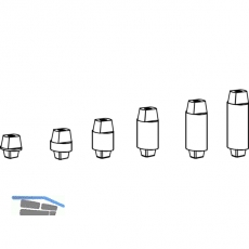 Steckachse fr BTS 75, 80, 84, Ma X: 28 mm, Z: 23 mm, Stahl verzinkt