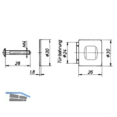 HEKNA MINI METALL SYSTEM 24 Mbelknopf, Zamak matt