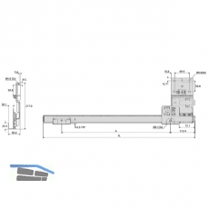 ACCURIDE 1321 Beschlgegrt., Lnge 506 mm, Stahl schwarz chromatiert