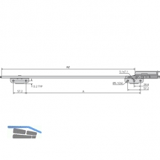 ACCURIDE 1321 Beschlgegrt., Lnge 557 mm, Stahl schwarz chromatiert