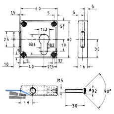 JuNie 7401 Zylinder-Drehstangenschloss fr Profil-Halbzylinder, Zamak