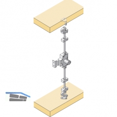HETTICH PRESTIGE 2000 Zyl.-Drehstangenschl. Z23, Dornma 25, 18, Zinkdruckguss