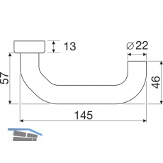 ECO Drckerlochteil D 116 - FS, VK 9 mm, silber eloxiert