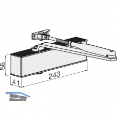 Trschlieer TS 20, EN 2/3/5 m. Gestnge, wei RAL 9016