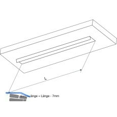 Einbauleuchte Miska Sensor 7,8 Watt, neutralwei L 760mm alu