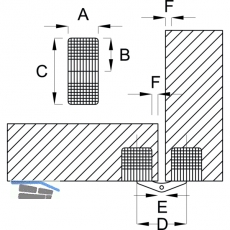 Exakt Einbohr-Scharnier Bohr  10 mm, Holzstrke 14-19 mm, Messing blank