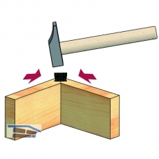 LAMELL Fixo Einschlaglamelle, E20-H, 23x28mm, Strke 4, VPE 80, KS schwarz