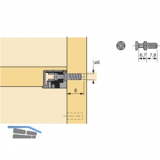 HETTICH VB 35/36 Einschraubdbel+Direktgewinde, Bohr 5, Spannma 6.7