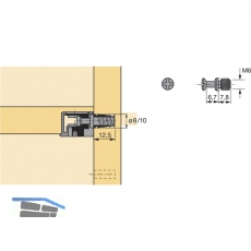 HETTICH VB 35/36 Einschraubdbel+M6 x 7,8 Gewinde, Spannma 6.7
