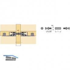 HETTICH VB 18/20/19/21 Einschraubdbel+Gewindehlse 15mm, Spannma 9, Bohr 5
