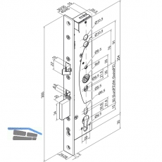 Elektro-Sicherheitsschloss EL 460, DM 35, Stulp 24 x 300 mm, Edelstahl