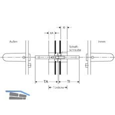 FSB Spezialstift 05 0125 geteilt, LI 52xLA 57mm, VK 9 mm, Stahl gelb passiviert