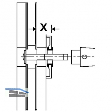 FSB Wechselstift 05 0115,70 mm,VK 8 m. Hlse 8,5 mm,Ma X =32,5-41,5 mm,verzinkt