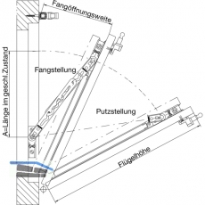 Fang- und Putzschere GEZE FPS, Gre 1, Stahl verzinkt