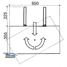 Einfachauszug 1007, 650x350 mm, Tragkraft 40 kg, Stahl schwarz beschichtet