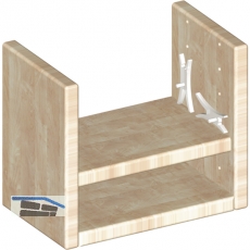 Fachbodenklemme, Bohr  3 mm, Kunststoff natur, VPE 100 ST