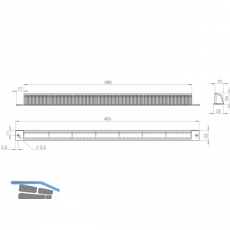 Wetterschutzgitter FRESH 42 auen, Kunststoff RAL 9010