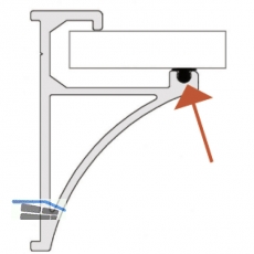 Einlegeprofil Fritz Lnge 3000 mm, Kunststoff transparent