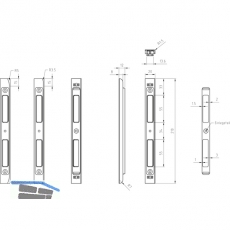 Schlieblech verstellbar SB.VAR.7 z.Einfrsen,Rad. 1,5 mm,Zamak Edelstahl-Effekt