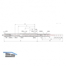 Fhrungssystem L46199 Kugel-Vollauszug m. integr. Dmpfung; 350mm; 40kg